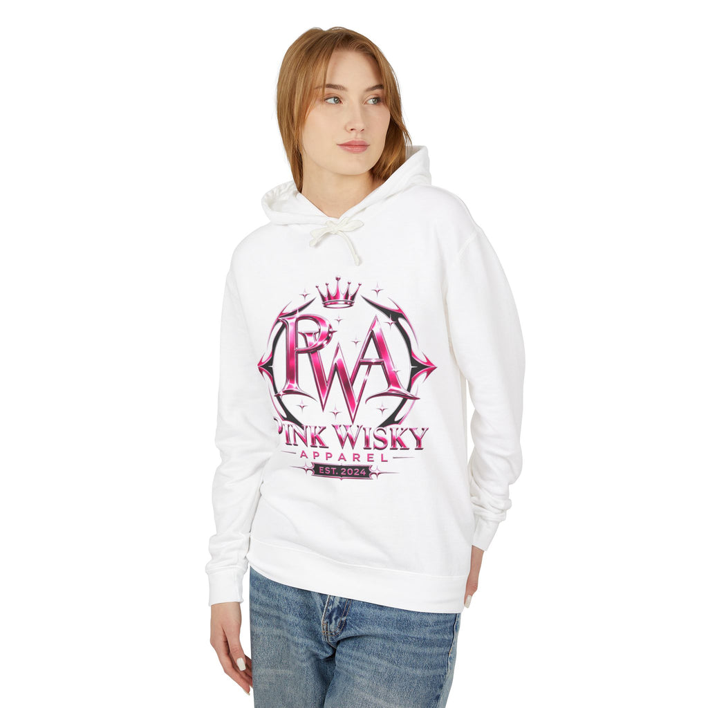 Hoodie — Pink Wisky Apparel Logo Lightweight Hooded Sweatshirt